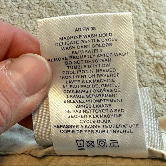 Reebok RBK Beige Khaki Tie Front Rivet Utility Jacket Size Medium - Picture 9 of 9